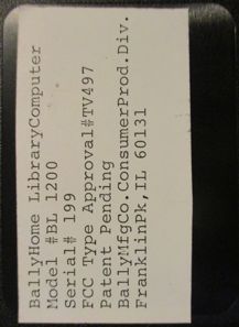 Bally/Home Library Computer